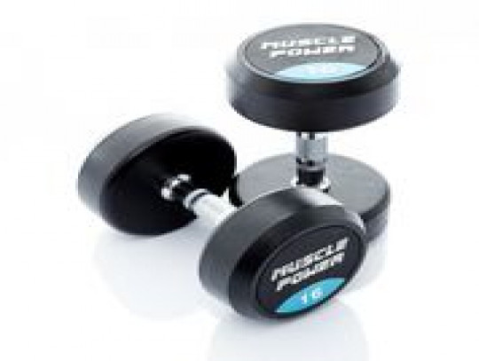 All-In Sport: <p>Ronde Dumbbells per stuk</p>
<p> </p>
<p>Deze degelijke, ronde dumbbell heeft een verchroomd handvat met voldoende grip. Met ee...