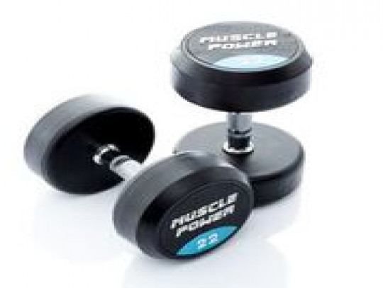 All-In Sport: <p>Ronde Dumbbells per stuk</p>
<p> </p>
<p>Deze degelijke, ronde dumbbell heeft een verchroomd handvat met voldoende grip. Met ee...