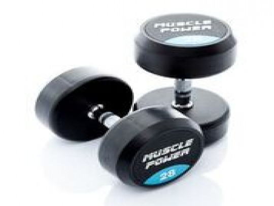 All-In Sport: <p>Ronde Dumbbells per stuk</p>
<p> </p>
<p>Deze degelijke, ronde dumbbell heeft een verchroomd handvat met voldoende grip. Met ee...