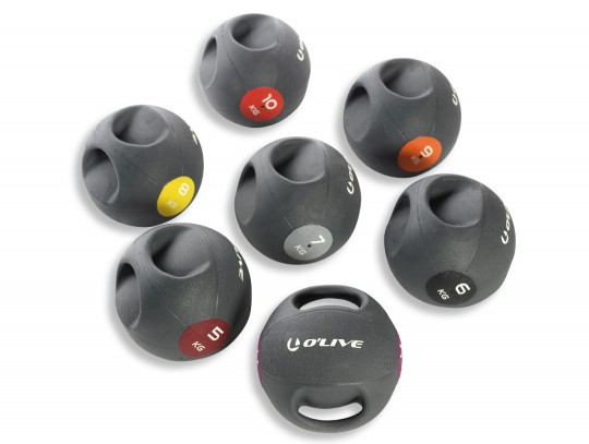 All-In Sport: Functionele Medizinbal van rubber met stroeve, slijtvaste oppervlaktestructuur. De combinatie van Medizinbal, Halter en Kettlebell maken ...