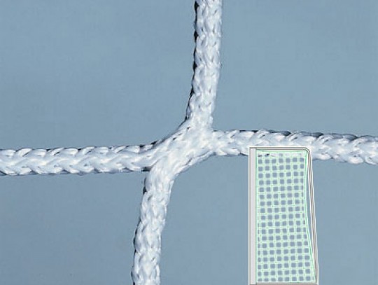 All-In Sport: 4mm, weiß, Maschenweite 10 cm, Polypropylen, ringsum verstärkter Rand -Sonderanfertigung-