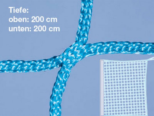 All-In Sport: WM-Fußball-Tornetze 4mm Polyester - blau<br />hochfest. Superstarke Ausführung. Hervorragend geeignet für Tore mit freier Netzaufhängung....