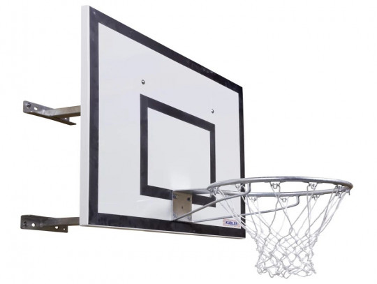 All-In Sport: Bord van GVK 90 x 120 cm, verzinkte ring met extra verstevigingen versterkingen en een nylon net. Wandafstand 30 cm. Niet voorgeboord.