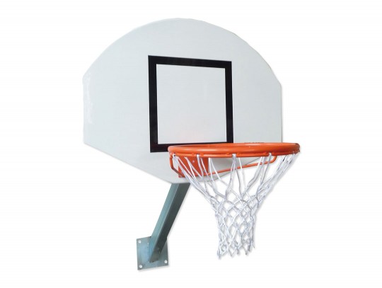 All-In Sport: Vuurverzinkt en weerbestendig, bestaande uit: basketbalbord van GVK 120 x 68 cm, basketbalring STANDAARD, oranje epoxy gelakt, basketbaln...