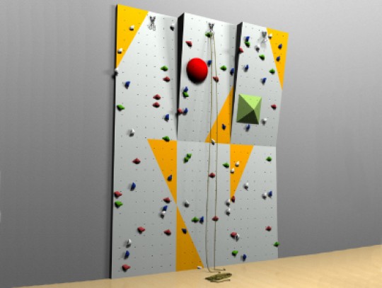 All-In Sport: De ideale klimwand voor de schoolsport. Toepassing van verschillende klimtechnieken met overhang, toprope en boulderroutes.