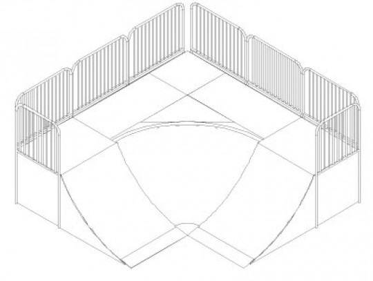 All-In Sport: L=460cm; B=460cm; H=120cm; r=240cm