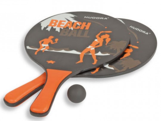 All-In Sport: bekanntes Freizeitspiel für Garten, Strand und Schwimmbad, mit 2 Schlägern und 1 Ball.