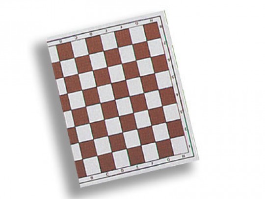 All-In Sport: Voor wedstrijden geschikt schaakbord van skai-kunstleer. Kleuren bruin/wit, bordmaat: 50 x 50 cm, veldmaat: 5,5 x 5,5 cm.