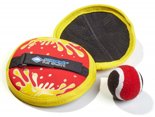 All-In Sport: 2 klittenbal “rackets”  van Neopreen (Ø 17 cm) met verstelbare handlussen en duurzame, vastgenaaide klittenbandvlakken en 1 klittenbal (Ø...