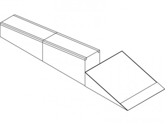 All-In Sport: L=450cm; B=125cm; H=40/80cm