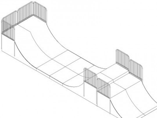All-In Sport: L=1250cm; B=300cm; H=140cm; r=240cm