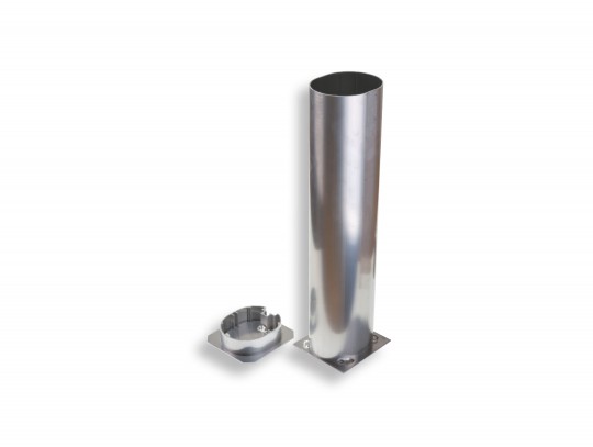 All-In Sport: Hochwertige Bodenhülse mit Deckel und Deckelfach für ovale Profilausführung 120 x 100 mm. Einstecktiefe: 500 mm.