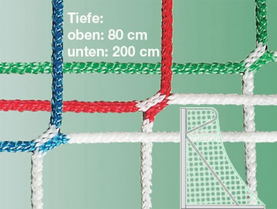 All-In Sport: Voor doelen 732 x 244 cm, net slijtvast knooploos. Doeldiepte boven 80 cm, onder 200 cm. Onze slijtvaste doelnetten doen wat ze beloven! ...