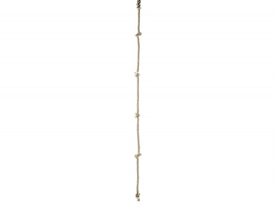 All-In Sport: PP-touw Ø 24 mm, met ophangring en knopen op een afstand van 50 cm, inclusief eindknoop. Max. belastbaarheid: 200 kg.