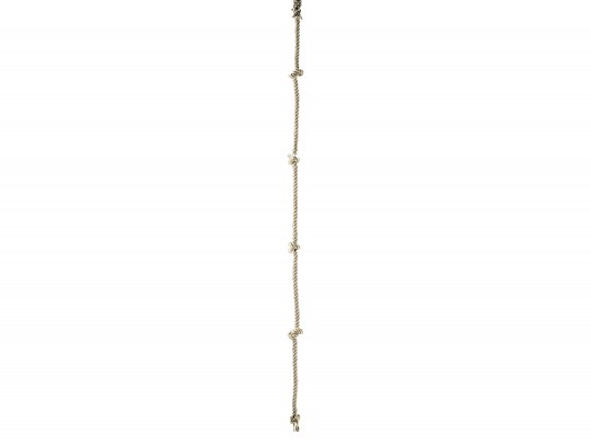 All-In Sport: PP-touw Ø 24 mm, met ophangring en knopen op een afstand van 50 cm, inclusief eindknoop. Max. belastbaarheid: 200 kg.