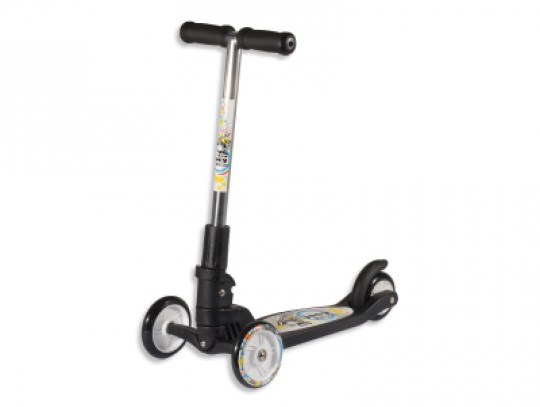 All-In Sport: Klappbarer Scooter für die jüngsten Fahranfänger. Ausgestattet mit Sicherheitsgriffen, 2 PU-Rollen vorne Ø 120 mm und einer Rolle Ø 100 m...