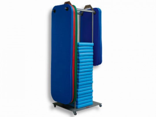 All-In Sport: Airex® Lagerungswagen STAND ALONE löst das Stauproblem auf elegante Weise: Optimaler Aufbewahrungswagen für eine größere Anzahl an Gymnas...