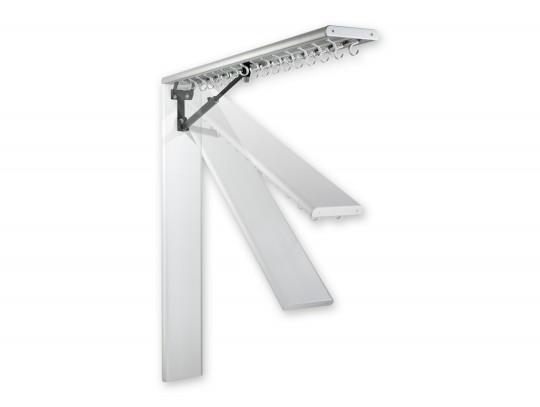 All-In Sport: Praktische Klappgarderobe mit kugelförmigen Mantelhaken, Ø 10 mm Aluminium natur eloxiert, Einrastautomatik sowie Gasdruckfeder für einfa...