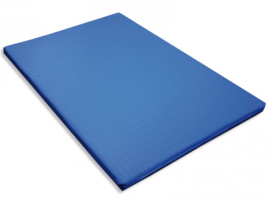 All-In Sport: Turnmatten met superlichte, elastische schuimvulling. Hoezen van anti-slip geprofileerd, extra versterkt, blauw PVC-turnmattenstof, met s...