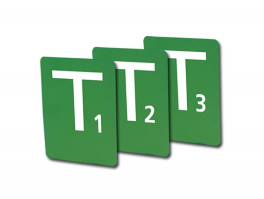 All-In Sport: Set an Handball Team-Time-Out Karten mit DHB-konformen Aufdruck T1, T2 und T3.