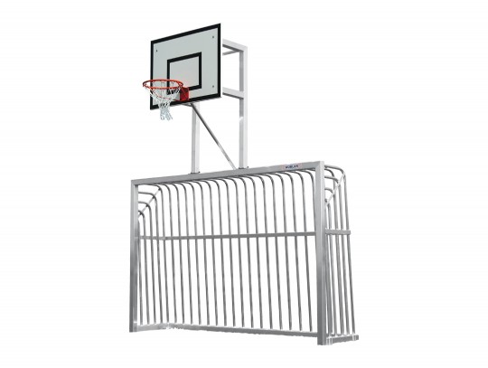All-In Sport: Afm. 3 x 2 meter, met basketbalbord 120 x 90 cm. Uiterst robuust en vandalismebestendig. Daardoor ideaal voor openbare accommodaties. Voo...