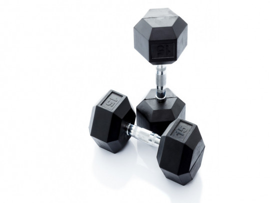 All-In Sport: <p>De Hexagonale Dumbbells ook wel Hexa Dumbbells genoemd hebben zeshoekige uiteinden waardoor ze niet kunnen wegrollen. Ze zijn uitgevoe...