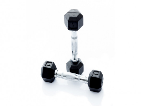 All-In Sport: <p>De Hexagonale Dumbbells ook wel Hexa Dumbbells genoemd hebben zeshoekige uiteinden waardoor ze niet kunnen wegrollen. Ze zijn uitgevoe...