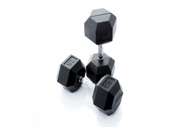 All-In Sport: <p>Hexagonale Dumbbellset 22.5 - 30 kg.</p>
<p> 4 paar hexa dumbbells (stapgrootte van 2,5 kg)</p>
<p> </p>
<p>Hexa dumbbell...