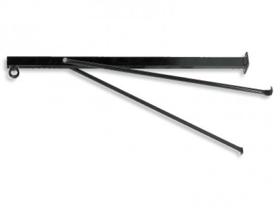 All-In Sport: 5 x 5 cm Vierkant - Stahlrohrkonstruktion zur Wandbefestigung. Länge des Auslegers: ca. 125 cm, Tragfähigkeit: ca. 100 kg.