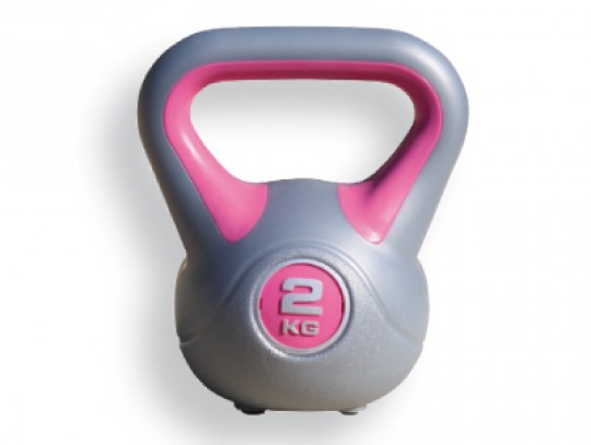 All-In Sport: Kettlebells van kunststof zijn al v.a. 2 kg in zeer kleine gewichtsverhogingen leverbaar. Kunststof-Kettlebells liggen zeer goed in de ha...