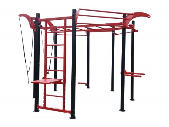 All-In Sport: Met de Multi Fit Cage is een multifunctionele trainingstoren voor Functional Training, alleen of in groepen van 8 tot 12 personen. De 8-h...