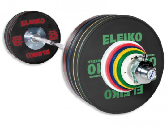 All-In Sport: Kompletter Hantelsatz nach internationaler Vorschrift:<br />- 1 Olympic WL Training Bar, 20 kg<br />- Olympic WL Training-Scheiben, schwa...