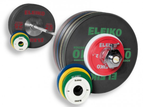 All-In Sport: Kompletter Hantelsatz nach internationaler Vorschrift:<br />- 1 Olympic WL Training Bar, 15 kg<br />- Olympic WL Training-Scheiben, schwa...