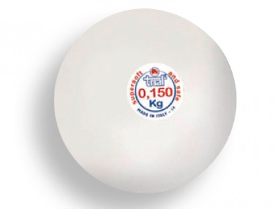 All-In Sport: Werp- en slagbal van kunststof 150 gram, Ø 6,5 cm
