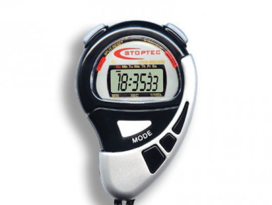All-In Sport: De voordelige stopwatch met duidelijk afleesbare LCD-weergave. 6 posities weergave tot 59 minuten, 59,99 seconden, 12/24 uur, 7 mm cijfer...