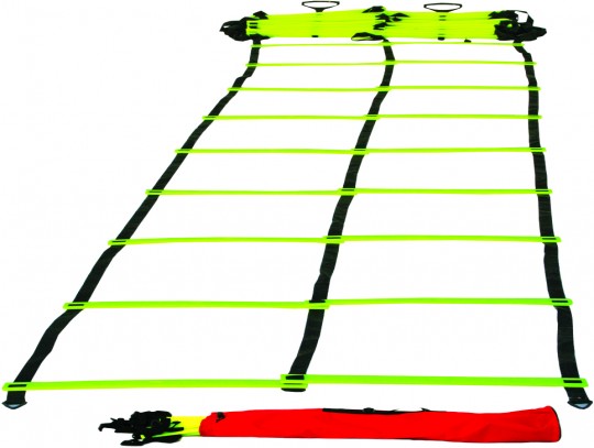 All-In Sport: ritmiekladder (loopladder), ideaal onderdeel voor sprint- en coördinatie-oefeningen. Deze ladder is 4,5 meter lang en heeft 10 sporten. D...