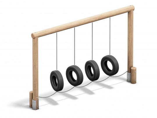 All-In Sport: Die Kletter- und Balancierelemente eignen sich für Spielplätze, Pausenhöfe, Kindertagesstätten und viele andere Freizeiteinrichtungen. Di...