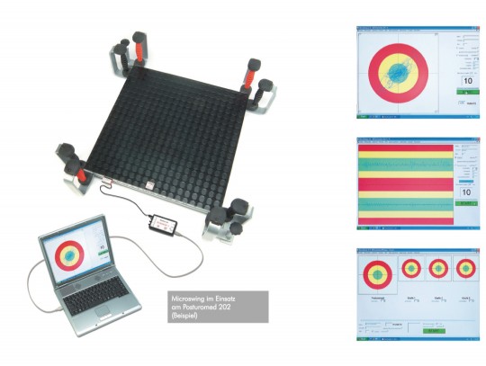 All-In Sport: Messsystem zur Beurteilung des Stabilisationsverhalten in Verbindung mit dem Posturomed. Einfache Anbindung und Nutzung mittels mitgelief...