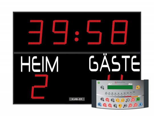 All-In Sport: Outdoor-scorebord van STRAMATEL met de bekende hoge betrouwbaarheid en optimale weergavekwaliteit - in weerbestendige uitvoering. Cijfers...