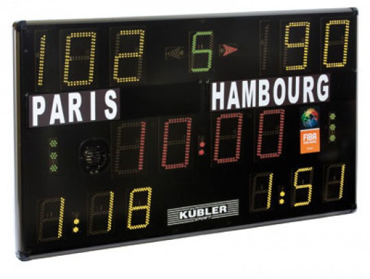 All-In Sport: Das FIBA zertifizierte Modell der PRO-Serie MB 7000 ist sehr vielfältig und bietet die Anzeige von Strafzeiten beim Handball und die Sätz...