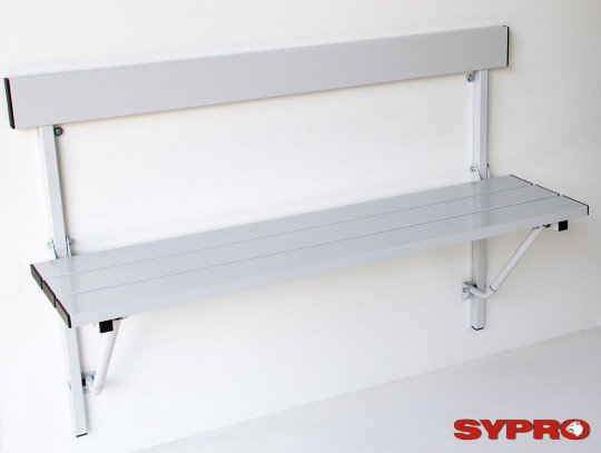 All-In Sport: <b>Platz sparen im Umkleideraum mit Sypro-Wandbänken</b><br /><br />Mit unseren robusten Klappbänken bieten wir Ihnen ein raumsparendes P...