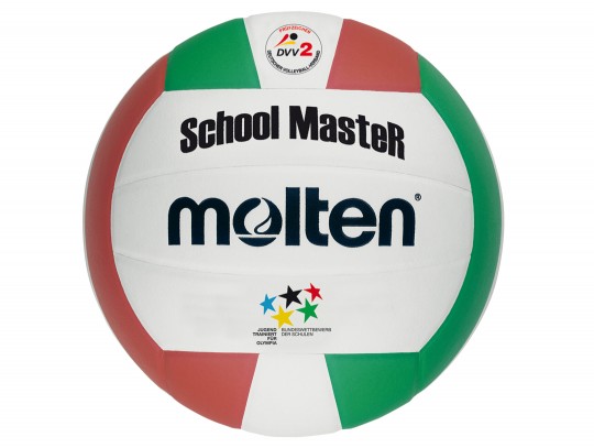 All-In Sport: School- en trainingsvolleybal van zacht synthetisch leder. Maat en gewicht volgens voorschrift.