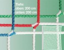 Voetbaldoelnetten in clubkleuren voor doeldiepte 200 cm / 200 cm