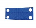 Doelwanddoek 7,32 x 2,44 meter met 4 gaten blauw