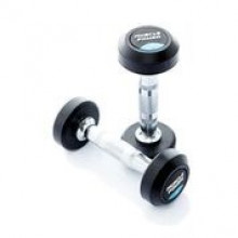 All-In Sport: <p>Ronde Dumbbells per stuk</p>
<p> </p>
<p>Deze degelijke, ronde dumbbell heeft een verchroomd handvat met voldoende grip. Met ee...