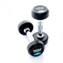 All-In Sport: <p>Ronde Dumbbells per stuk</p>
<p> </p>
<p>Deze degelijke, ronde dumbbell heeft een verchroomd handvat met voldoende grip. Met ee...