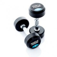 All-In Sport: <p>Ronde Dumbbells per stuk</p>
<p> </p>
<p>Deze degelijke, ronde dumbbell heeft een verchroomd handvat met voldoende grip. Met ee...