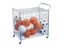 All-In Sport: Staaldraadconstructie, verchroomd met klapdeksel, transportwielen, afsluitbaar en vlak inklapbaar. Afm. 92 x 62 x 106 cm, netto maat 87 x...