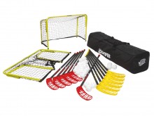 All-In Sport: Floorball-complete-set voor jongeren v.a. 10 jaar in scholen en verenigingen. Bijzonder stabiele polycarbonaat-sticks met uitstekende Spi...