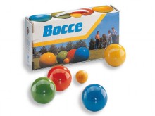 All-In Sport: Met 8 ballen 80 mm Ø, in 4 kleuren gelakt, met but, verpakt in een doos.